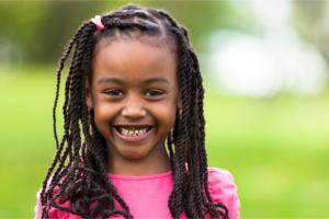 little girl smiling