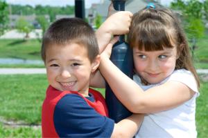 two children playing